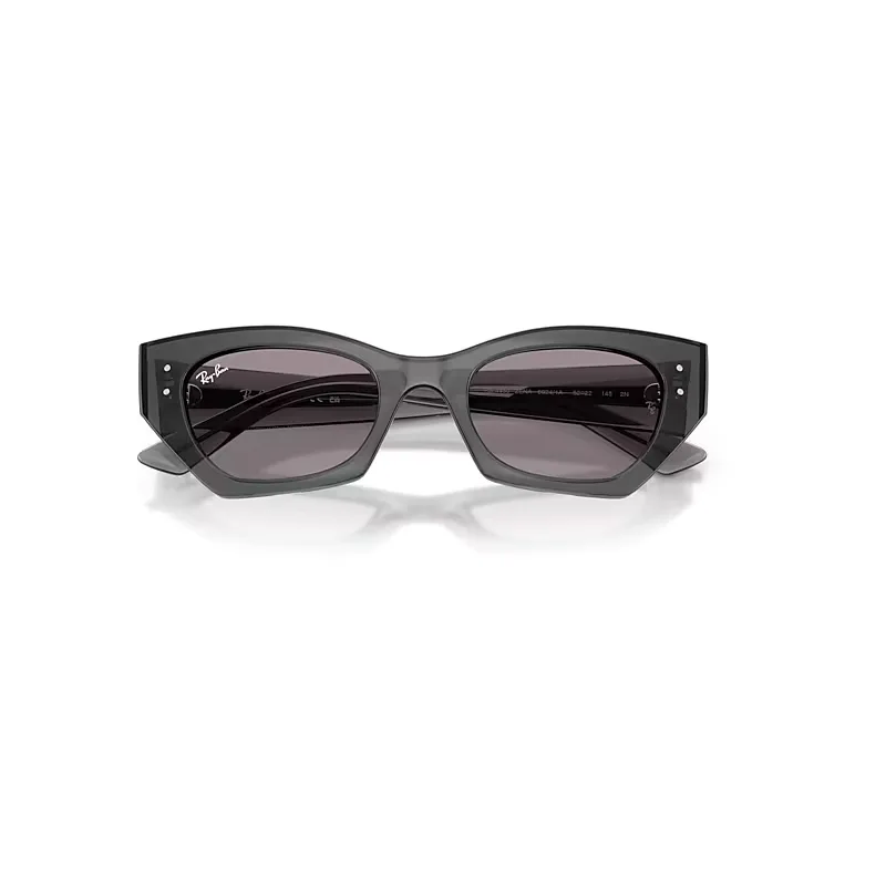 Zena Bio-Based Sunglasses Transparent Grey Frame Violet Lenses by Ray-Ban
