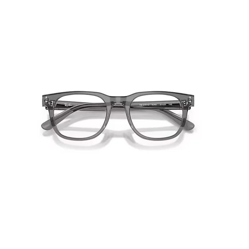 Rb5461d Optics Eyeglasses Transparent Grey Frame Transparent Lenses Polarized by Ray-Ban