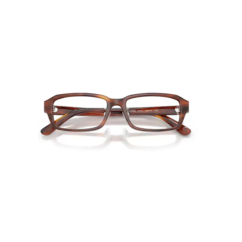 Rb5458d Optics Eyeglasses Striped Havana Frame Transparent Lenses Polarized