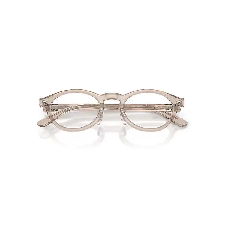 Rb5457d Optics Eyeglasses Transparent Light Brown Frame Transparent Lenses Polarized by Ray-Ban
