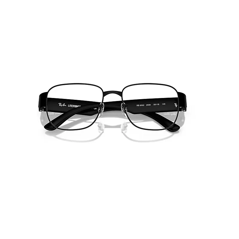 Rb6532 Optics Eyeglasses Sand Black Frame Clear Lenses Polarized by Ray-Ban