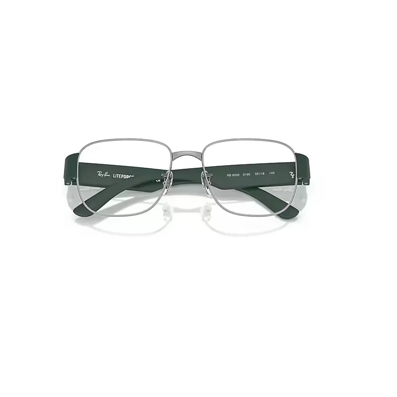 Rb6532 Optics Eyeglasses Sand Green Frame Clear Lenses Polarized by Ray-Ban