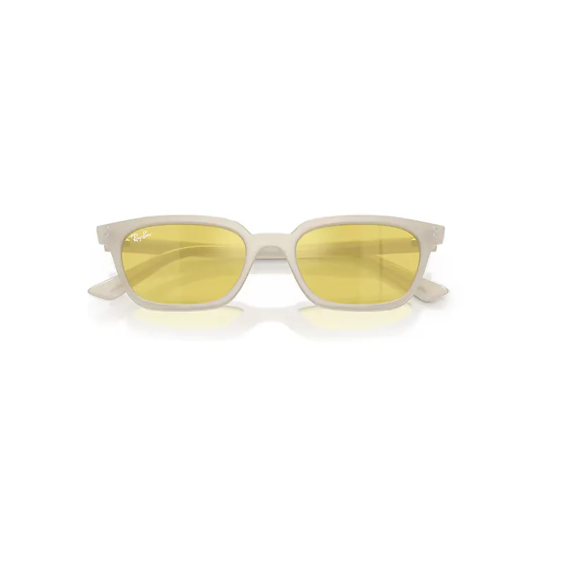 Zaya Bio-Based Sunglasses Cloudy Warm White Frame Yellow Lenses by Ray-Ban