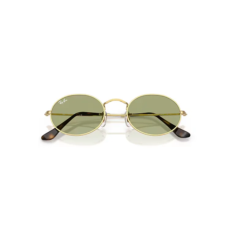 Oval Metal Summer Capsule Sunglasses Arista Gold Frame Green Lenses by Ray-Ban