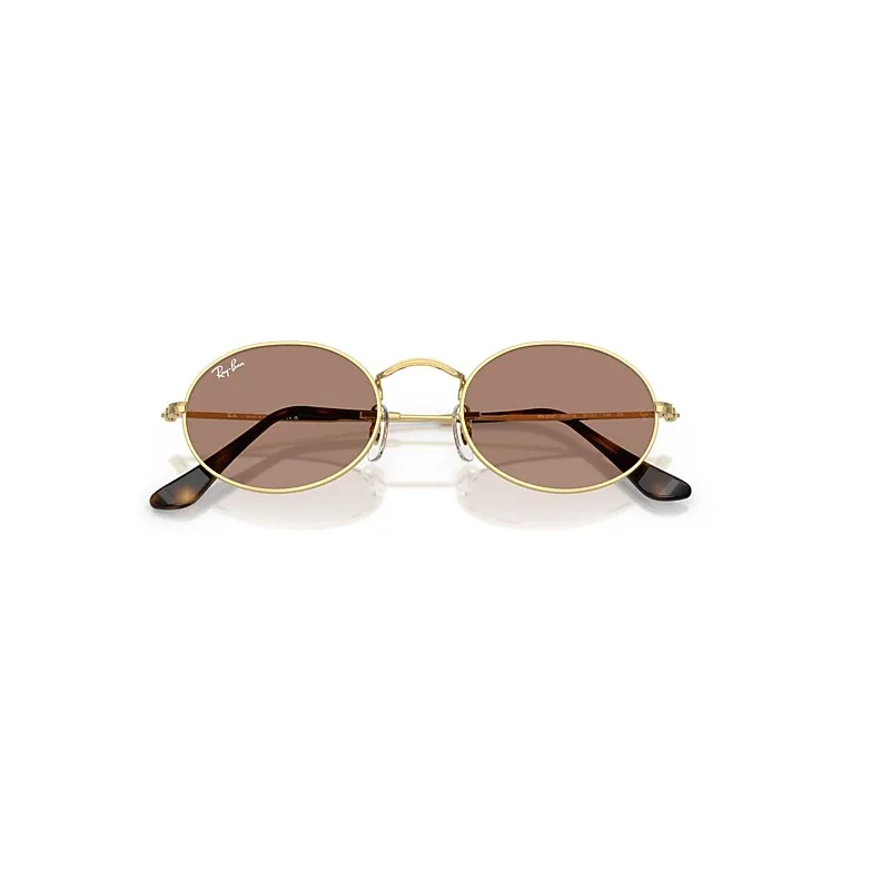 Oval Metal Summer Capsule Sunglasses Arista Gold Frame Violet Lenses