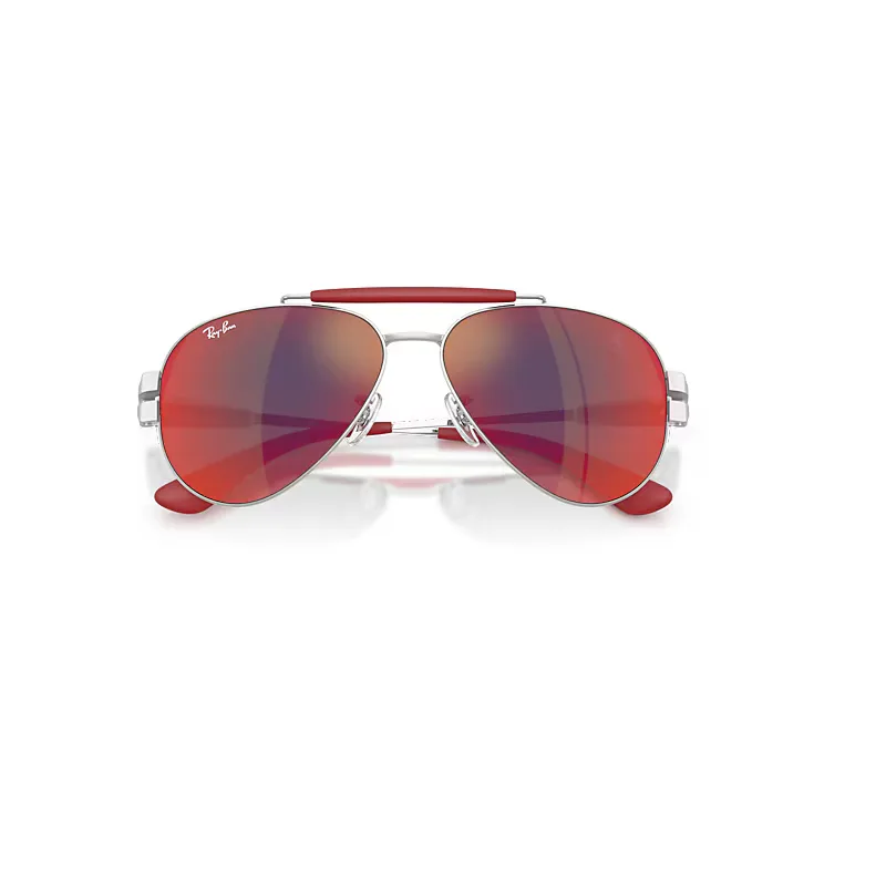 Rb3762m Scuderia Ferrari Collection Sunglasses Matte Silver/Silver Frame Grey Lenses