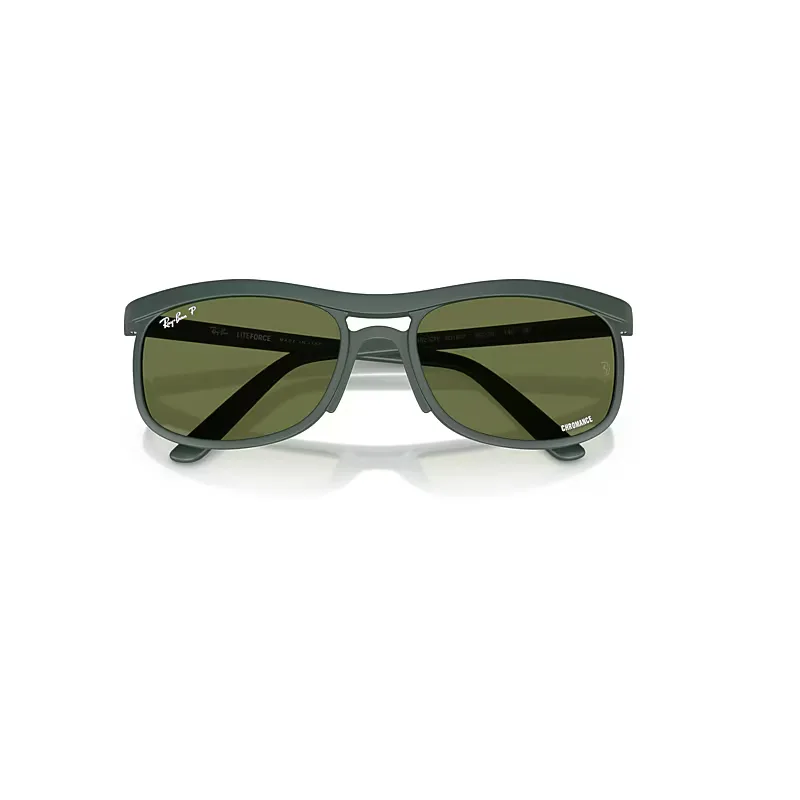 Rb4452 Polarized+ Lenses Liteforce Sunglasses Sand Green Frame Green Lenses Polarized by Ray-Ban