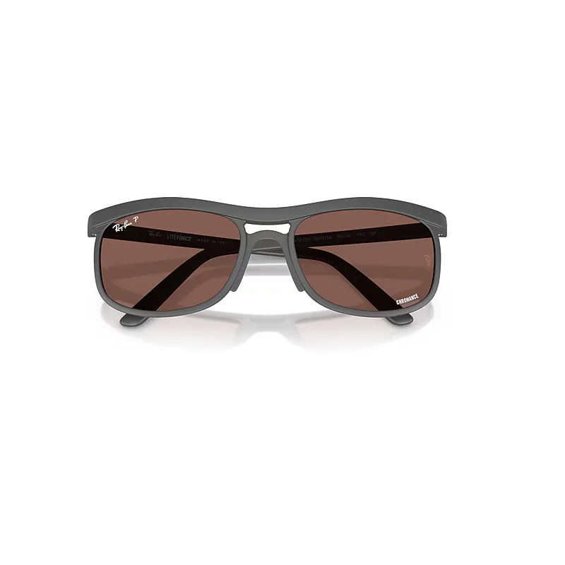 Rb4452 Polarized+ Lenses Liteforce Sunglasses Sand Grey Frame Violet Lenses Polarized by Ray-Ban
