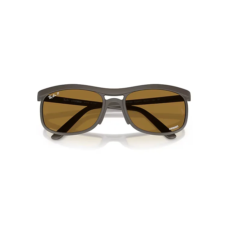 Rb4452 Polarized+ Lenses Liteforce Sunglasses Sand Brown Frame Brown Lenses Polarized by Ray-Ban