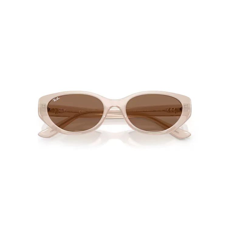 Rb4457d Bio-Based Sunglasses Opal Beige Frame Brown Lenses by Ray-Ban