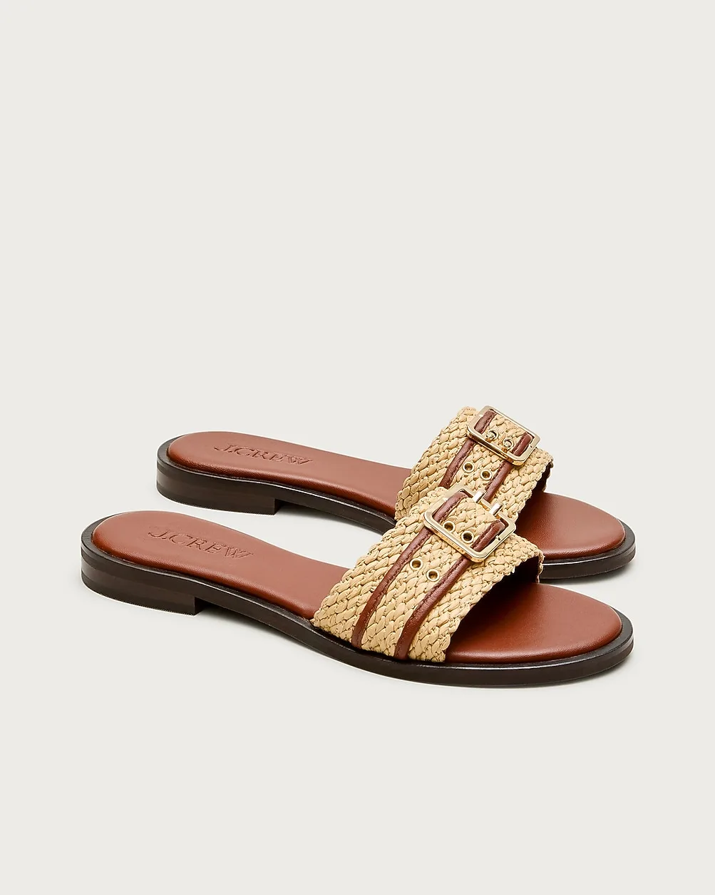 Belted Woven-Strap Sandals