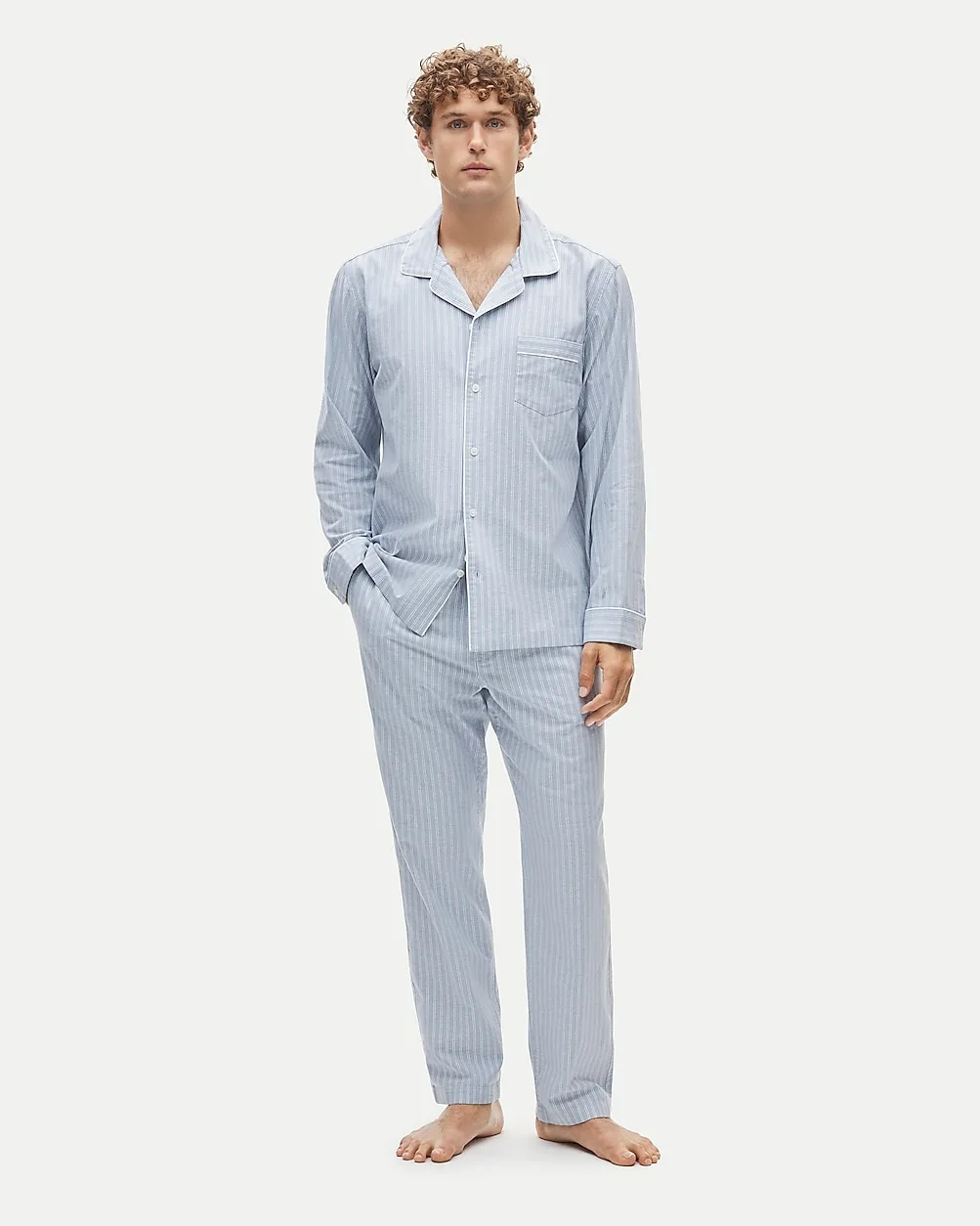 Broken-In Oxford Lounge Set in Organic Cotton Stripe by J.Crew