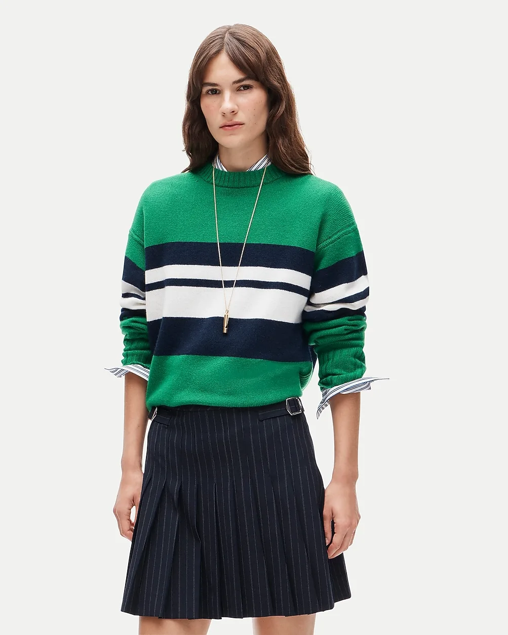 Ivy Mini Skirt in Pinstriped Gramercy Suiting by J.Crew