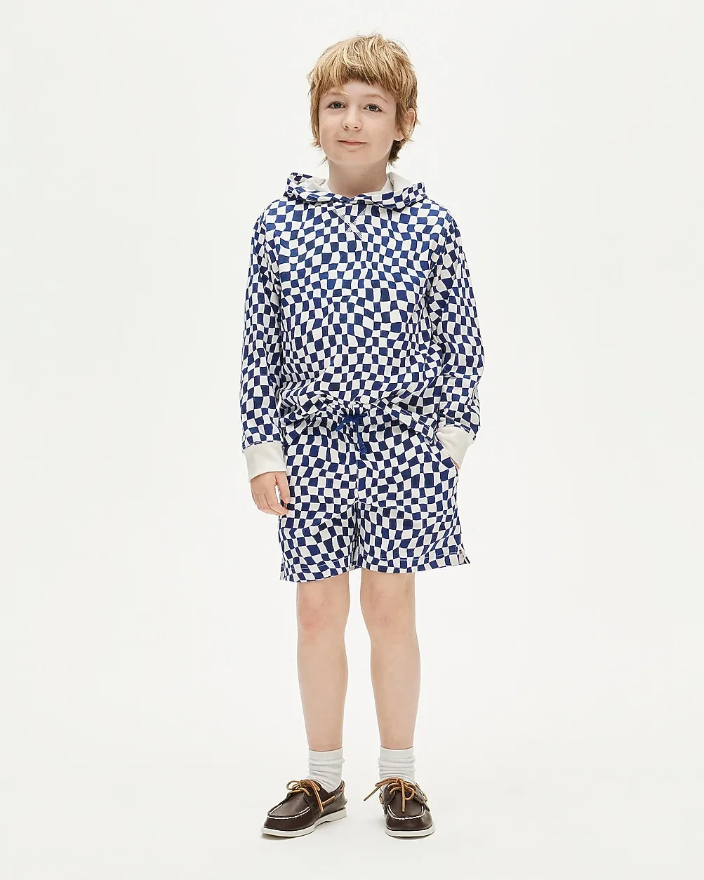 Lightweight Cotton Pull-On Short in Checkerboard by J.Crew