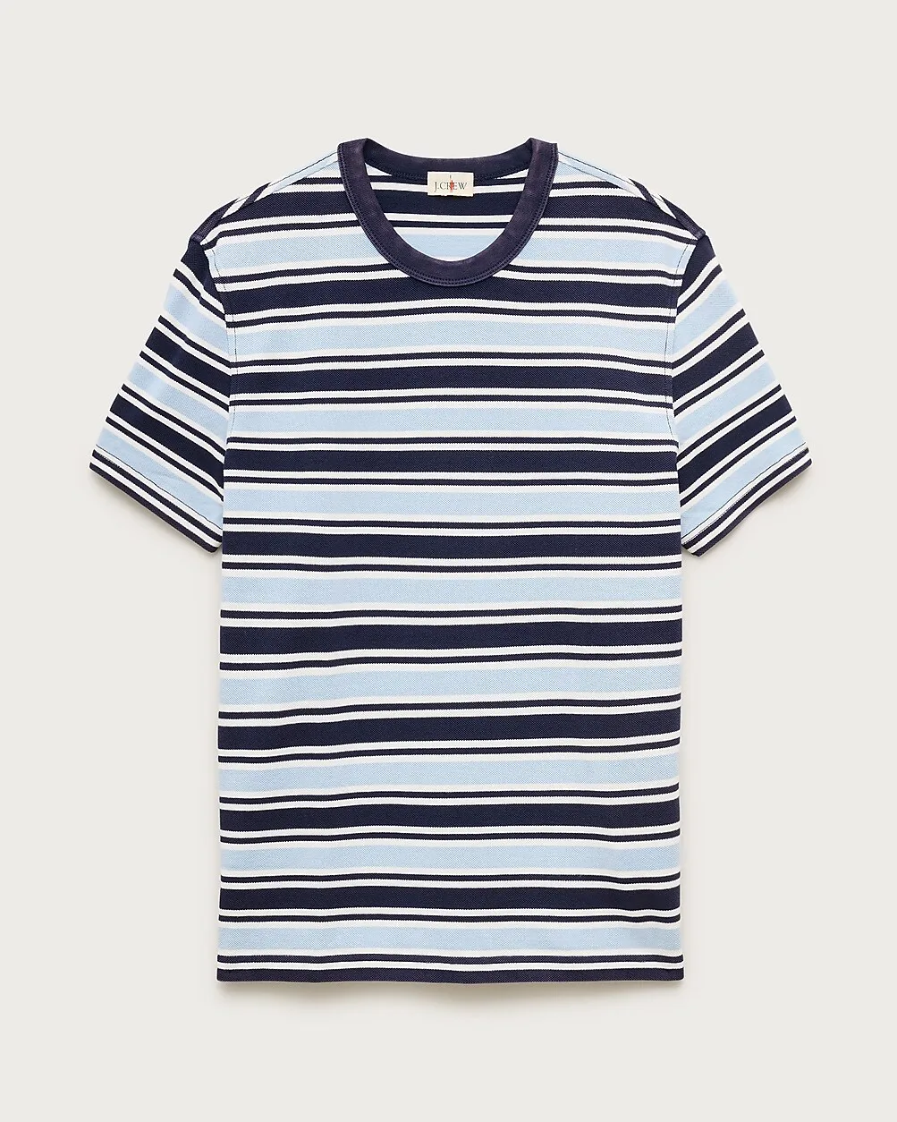 Washed Piqué T-Shirt in Stripe by J.Crew