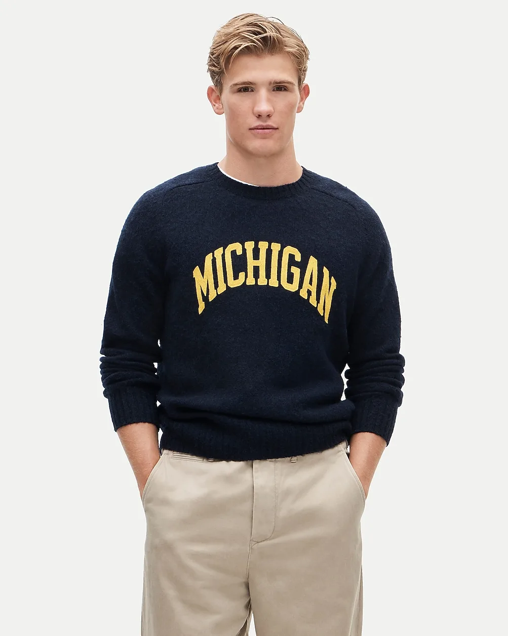 '47 x J.Crew Brushed Wool Michigan Sweater by J.Crew