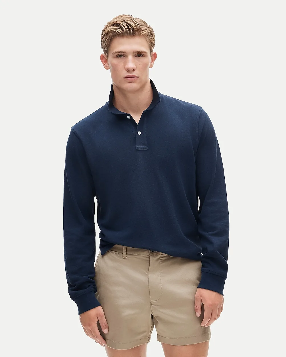 Slim Long-Sleeve Classic Piqué Polo Shirt by J.Crew