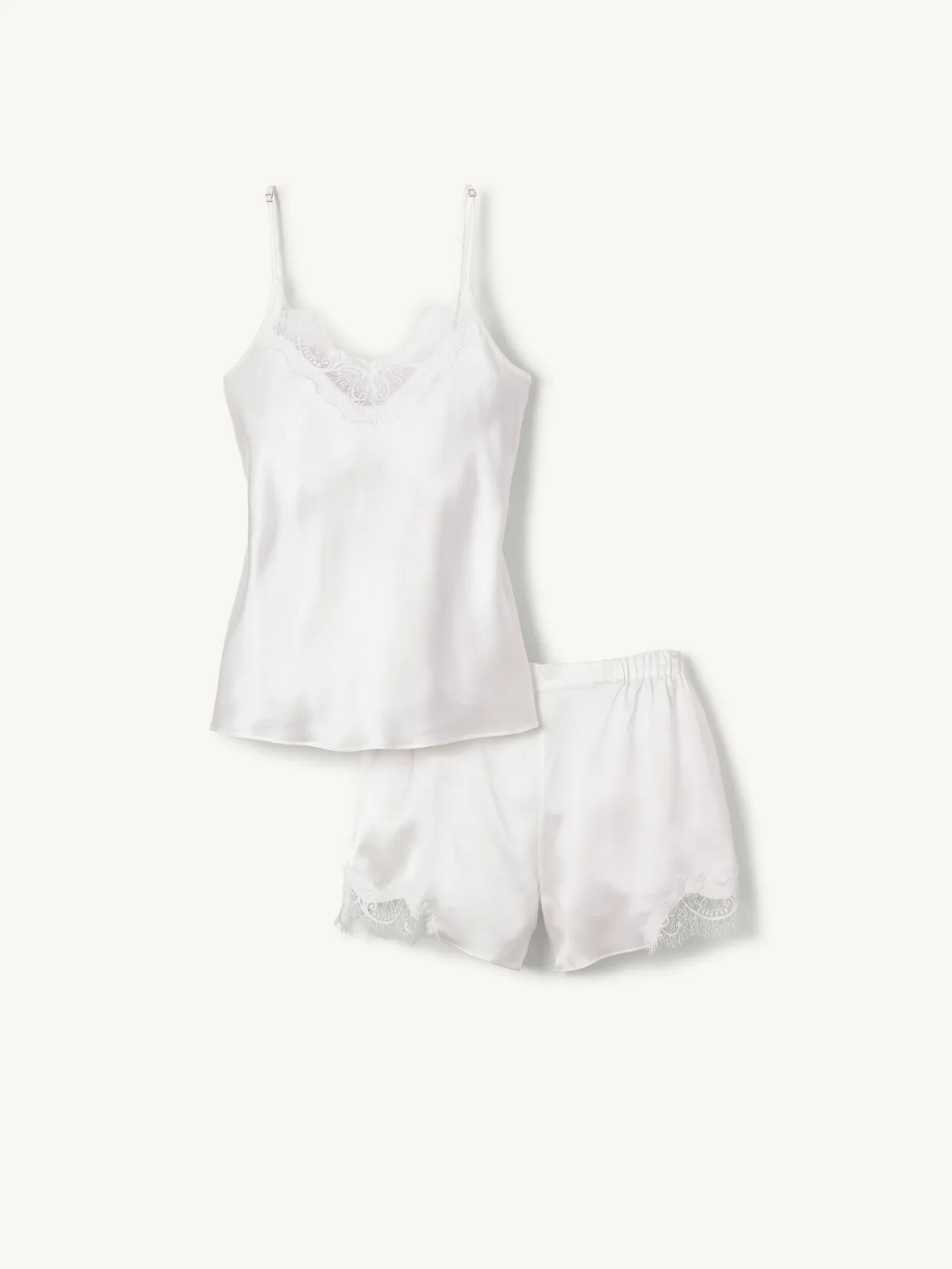 Silk Lace Cami Short Set by Petite Plume