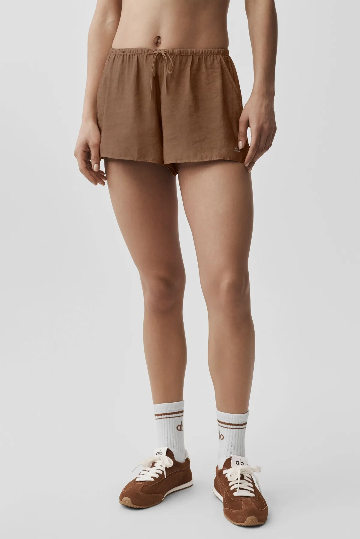 Semi-Sheer Golden Hour Mid-Rise Short by ALO