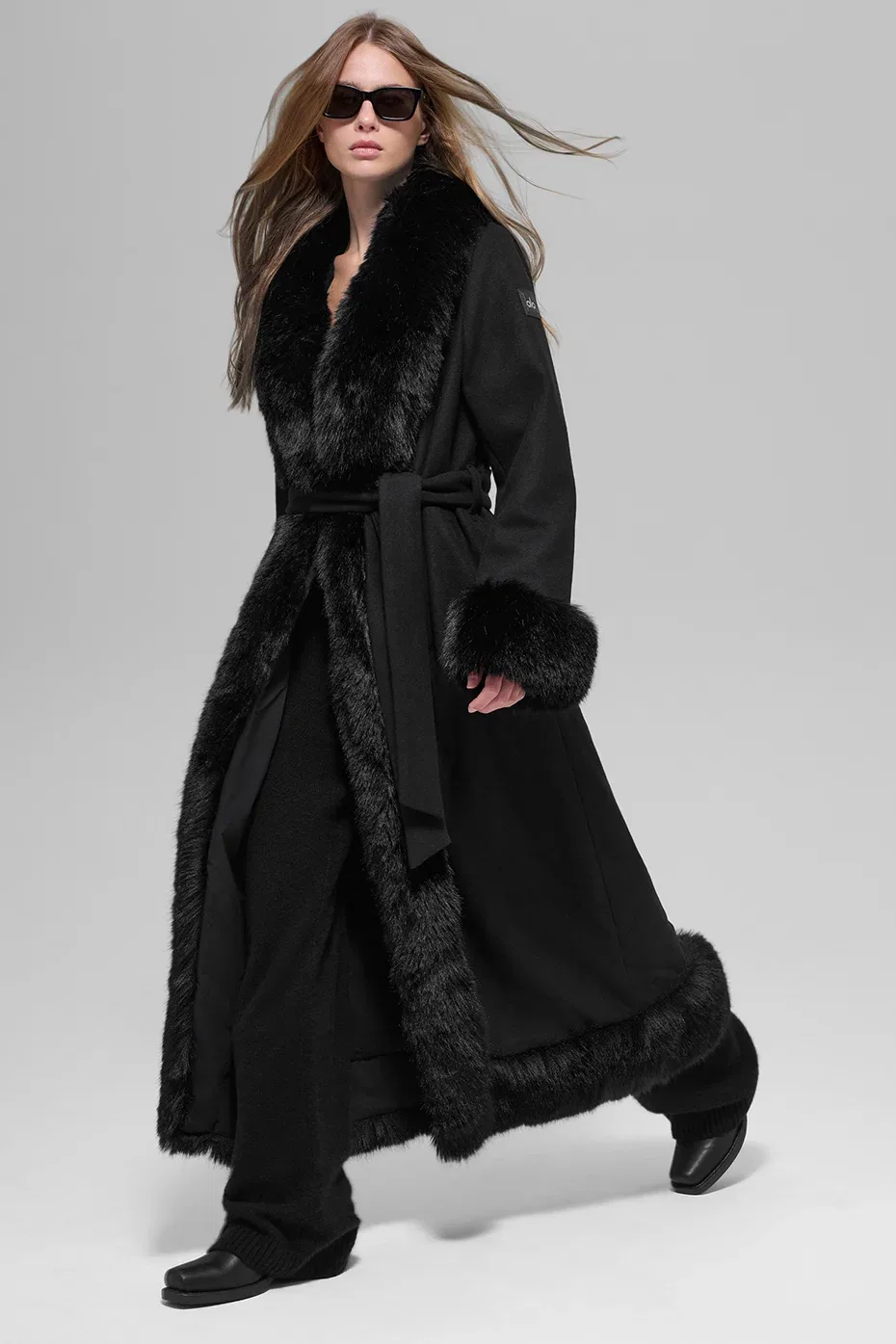 Faux Fur Trimmed Longline Coat by ALO