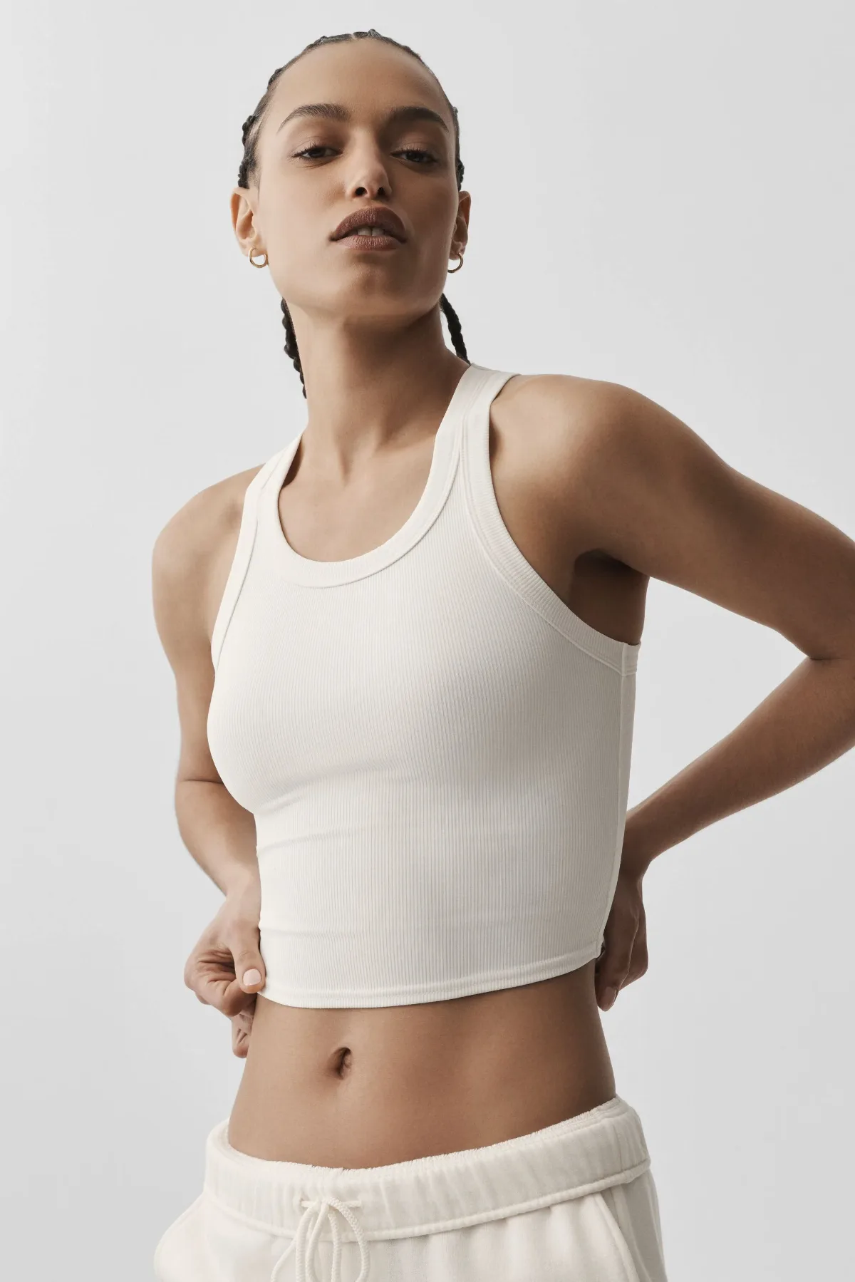 Goddess Ribbed Go-To Tank Top by ALO