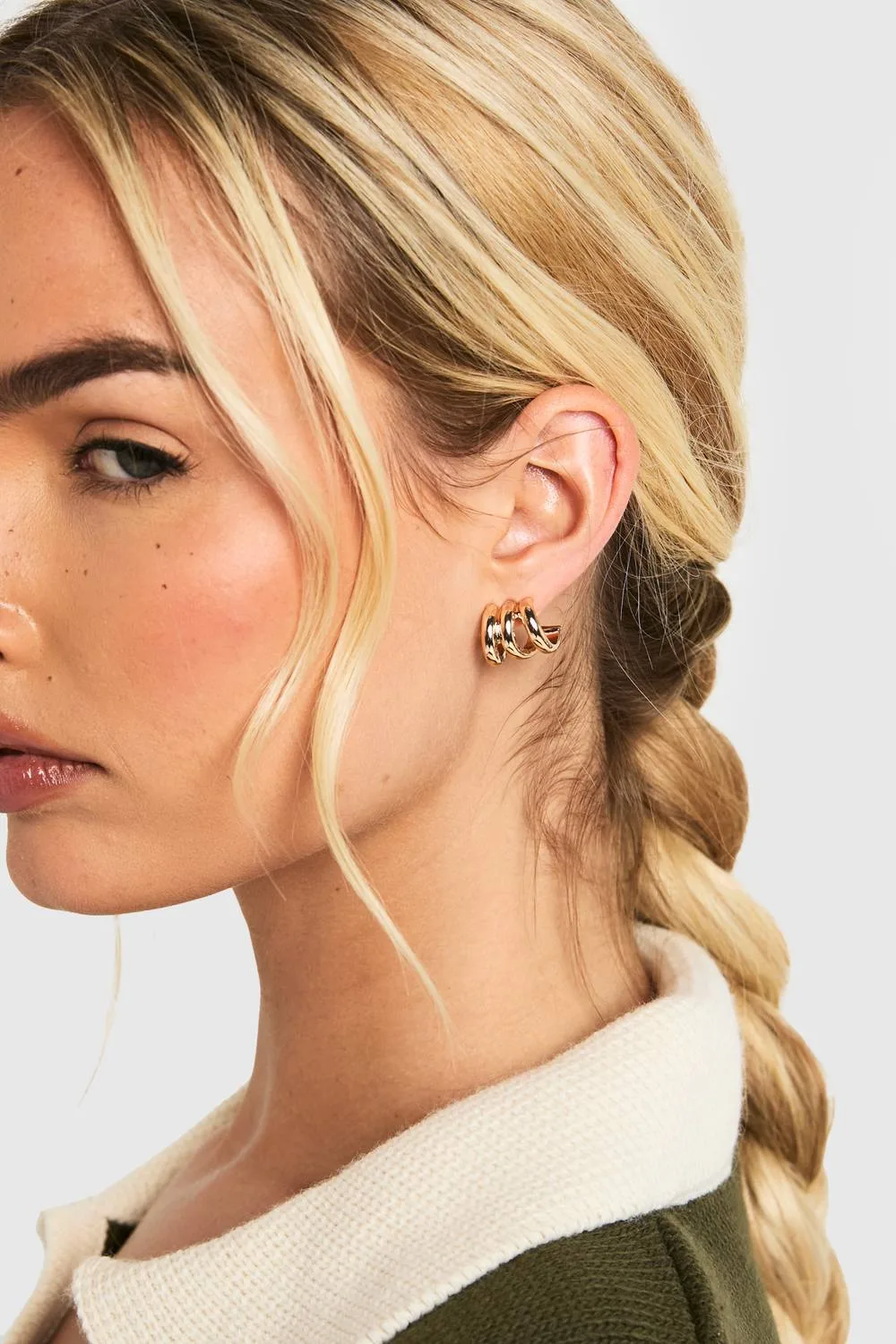 Triple Mini Hoop Earrings by boohoo