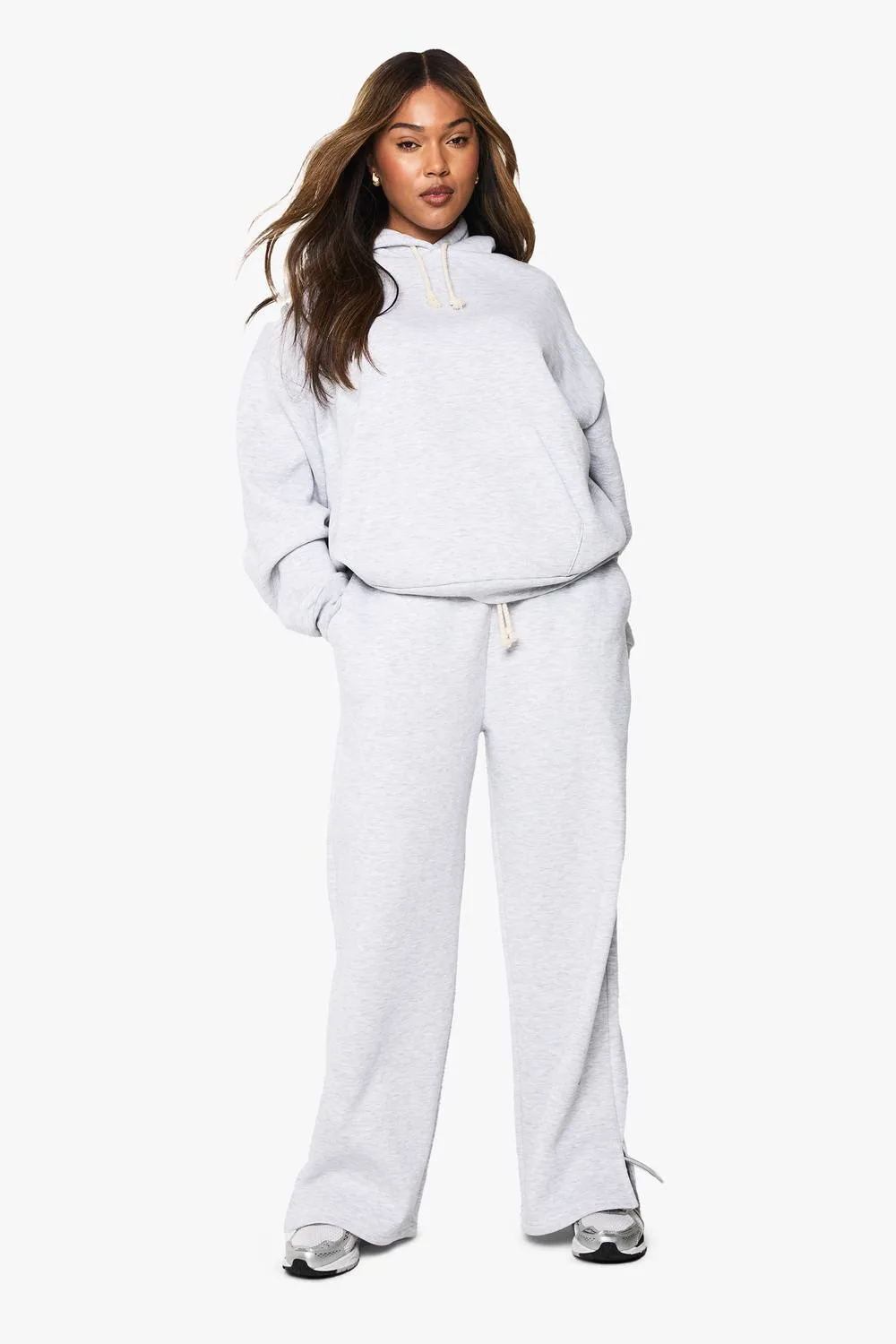 Rope Contrast Drawcord Tracksuit by boohoo