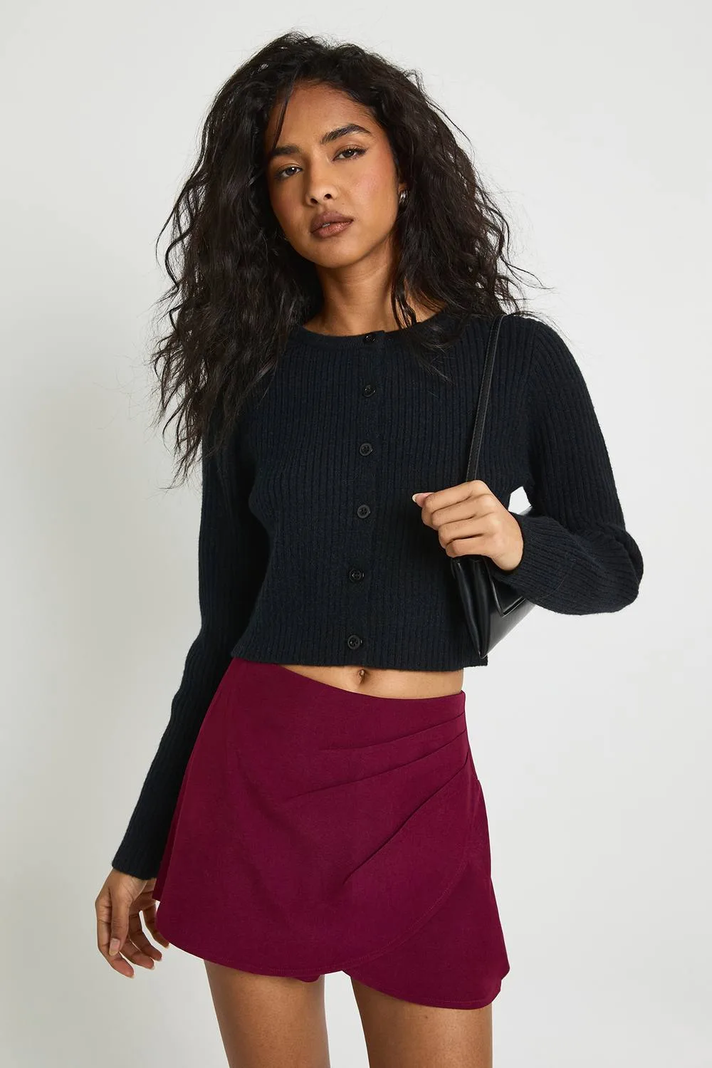 Tailored Wrap Detail Skort by boohoo