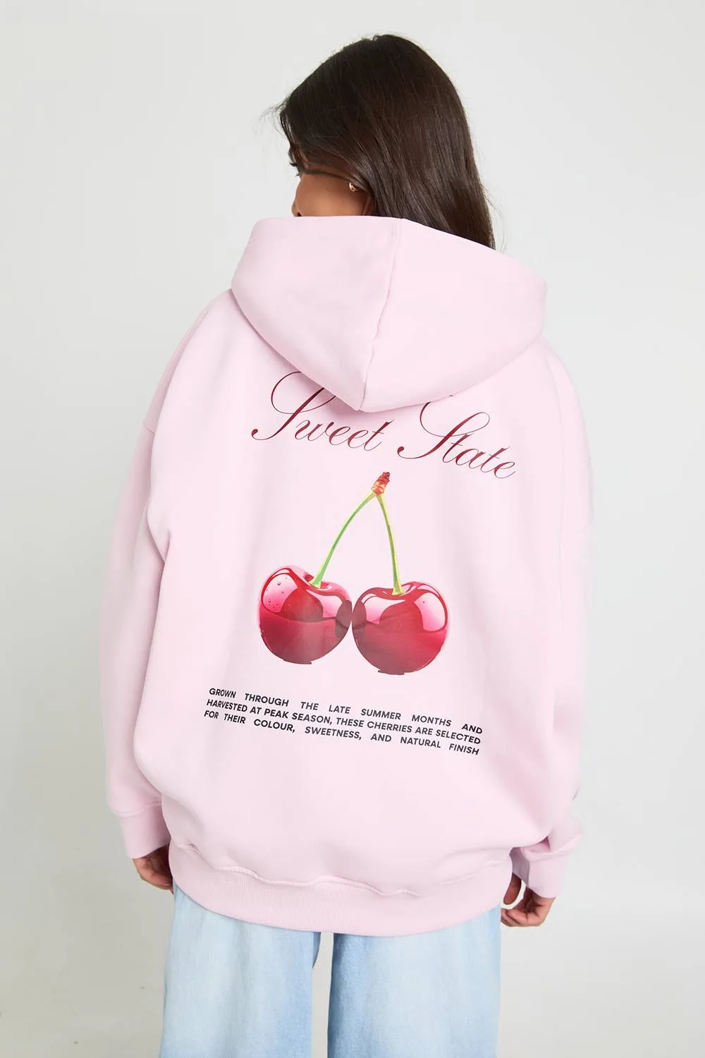 Sweet State Cherry Printed Hoodie by boohoo