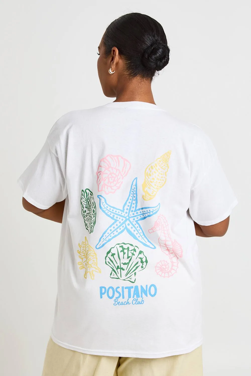 Shell Printed T-Shirt by boohoo