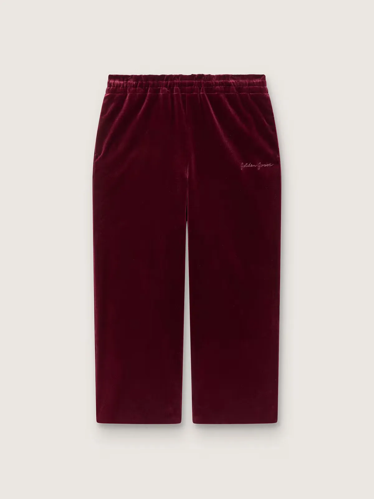 Velvet-Effect Pants with Rear Pocket by Golden Goose