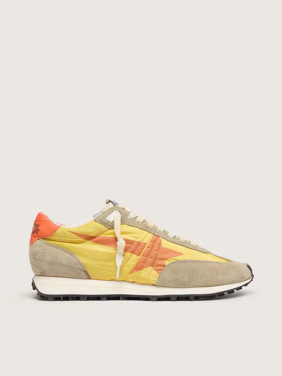 Marathon with Yellow Nylon Upper and Orange Star by Golden Goose