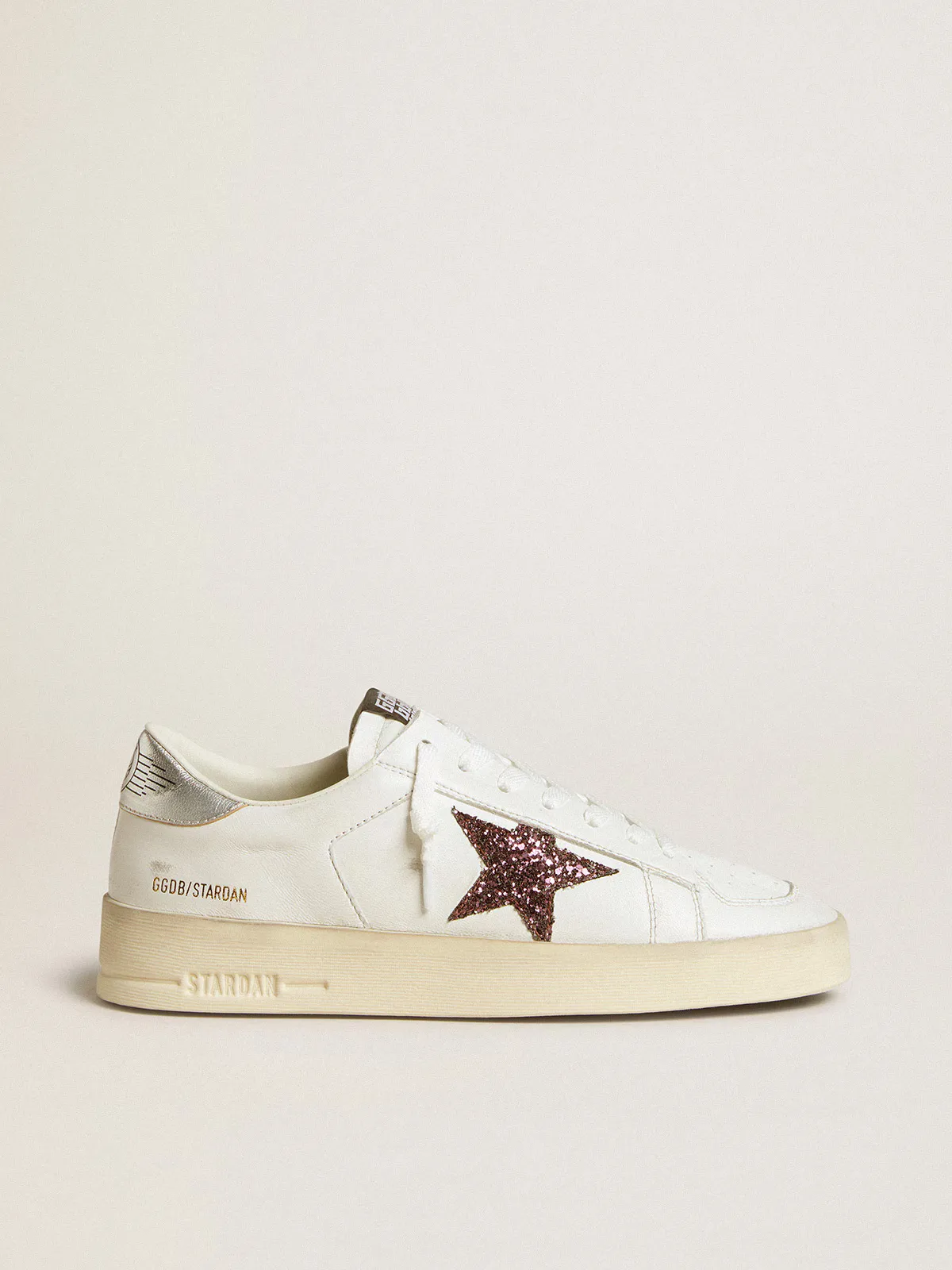 Stardan in Nappa with Glitter Star and Metallic Leather Heel Tab by Golden Goose