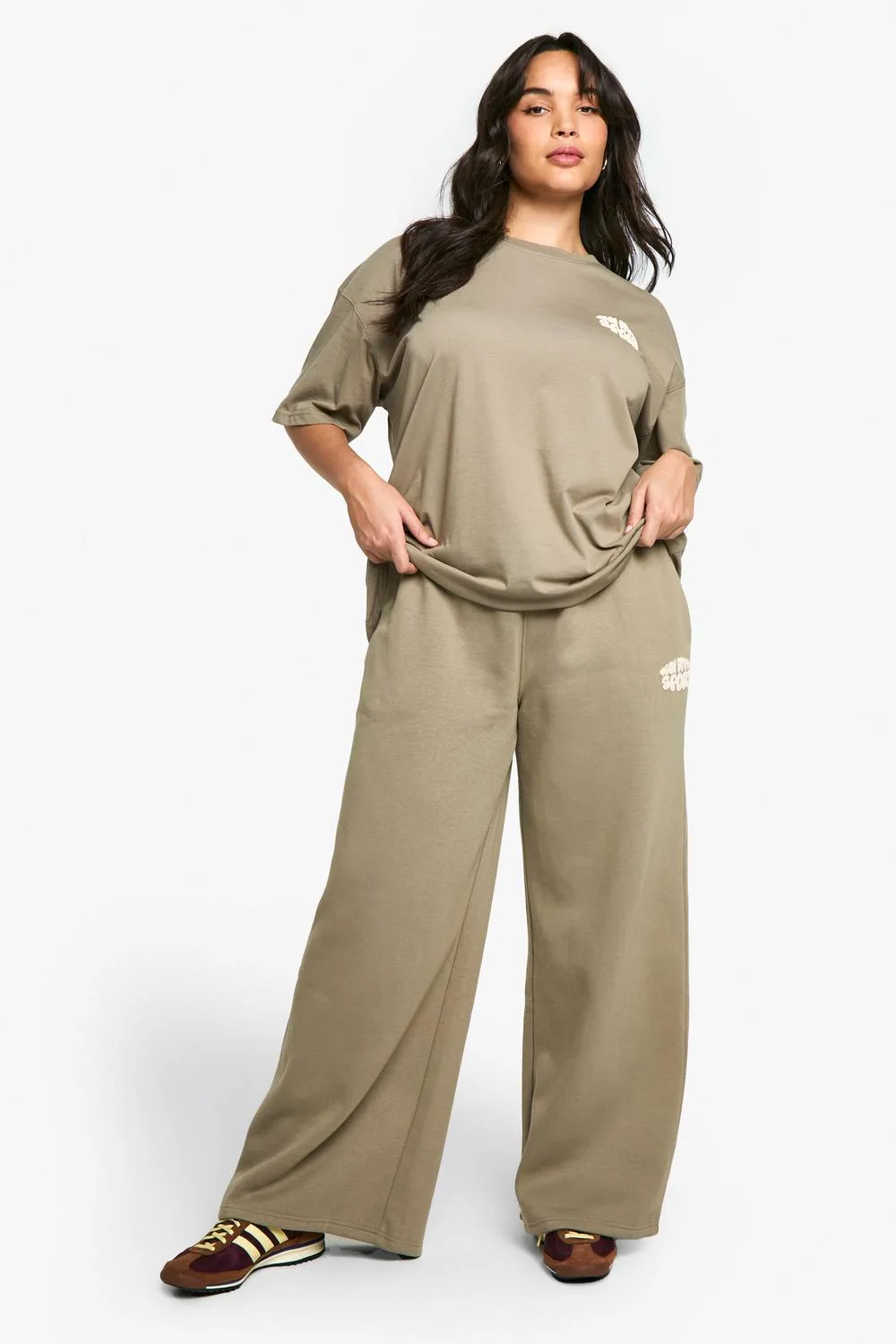 Dsgn Studio Sport Puff Print Straight Leg Jogger Pants by boohoo