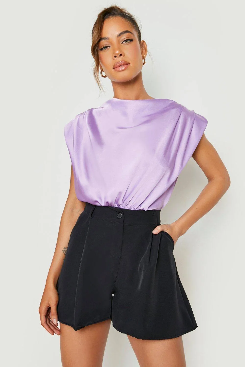 Tailored High Waist Short by boohoo