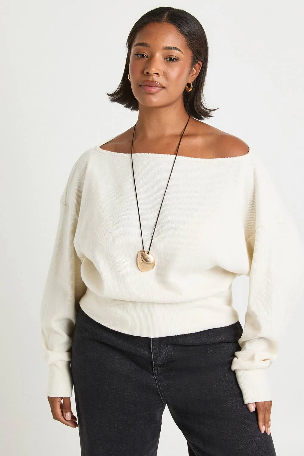 Slouchy Off-The Shoulder Top by boohoo