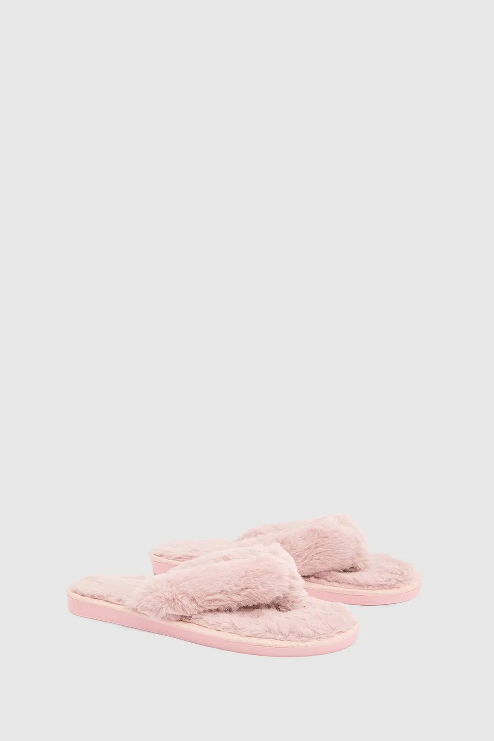 Fluffy Flip Flop Slippers Shoe by boohoo