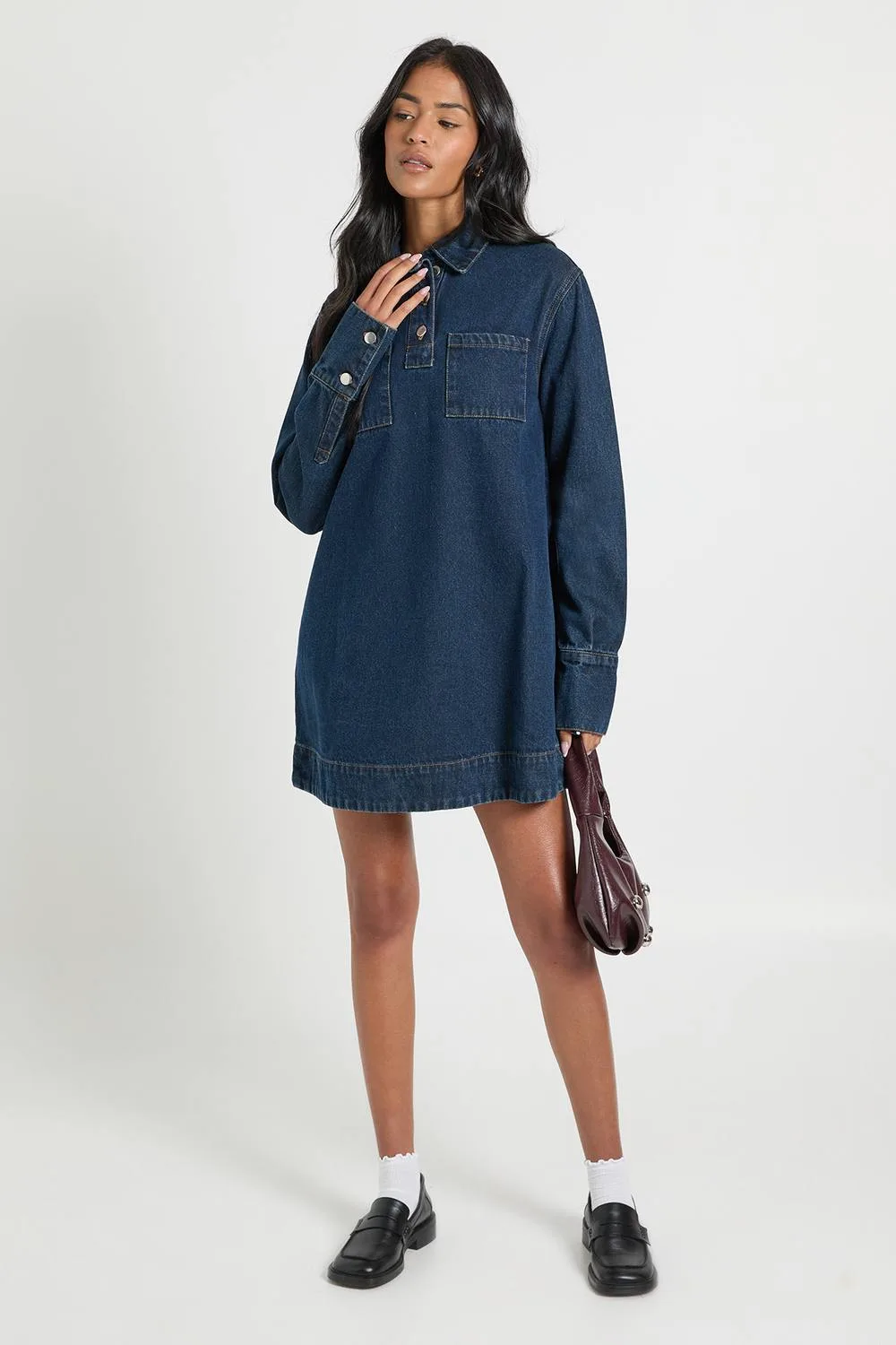 Long Sleeve Denim Dress