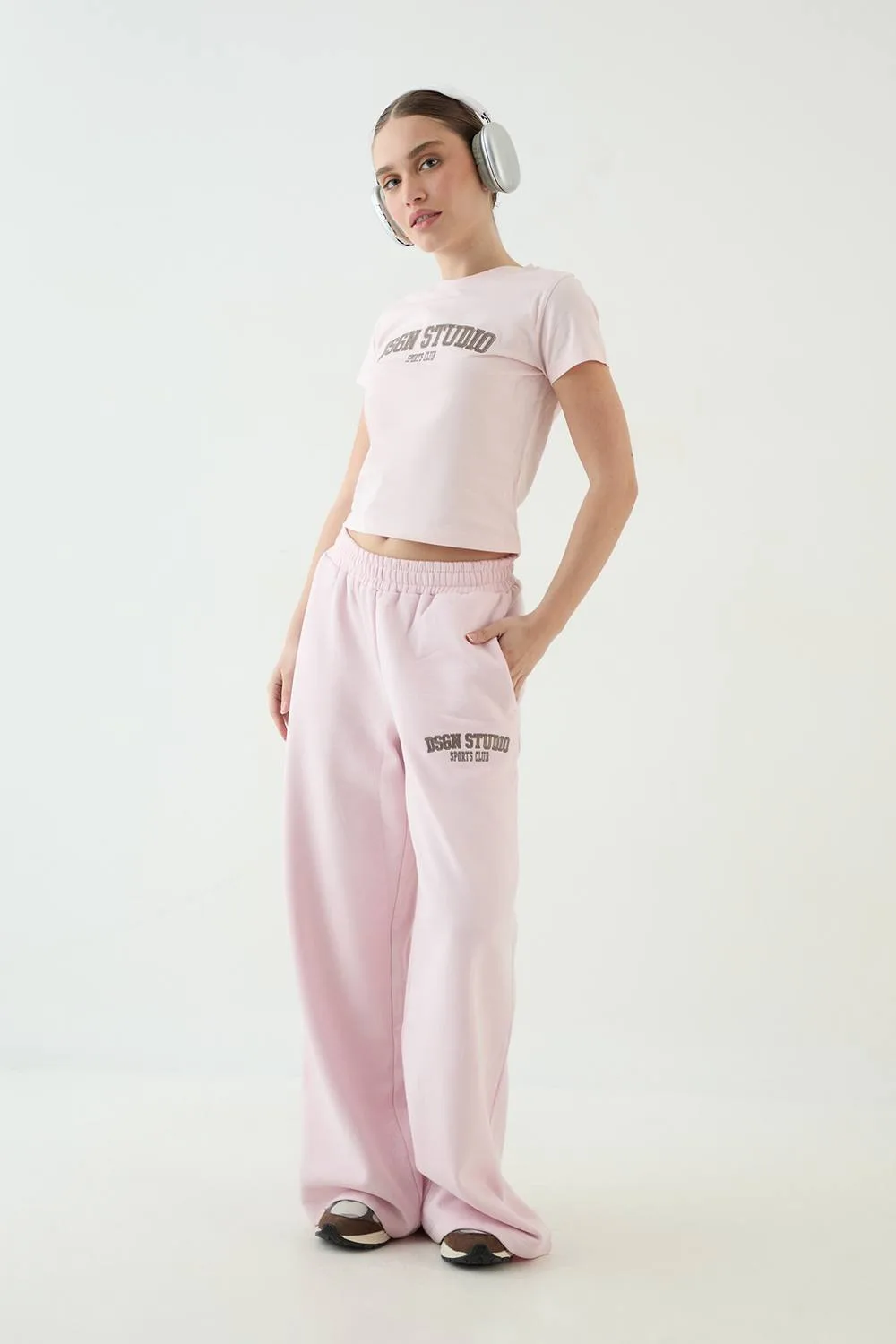 Applique Straight Leg Jogger Pants by DSGN Studio