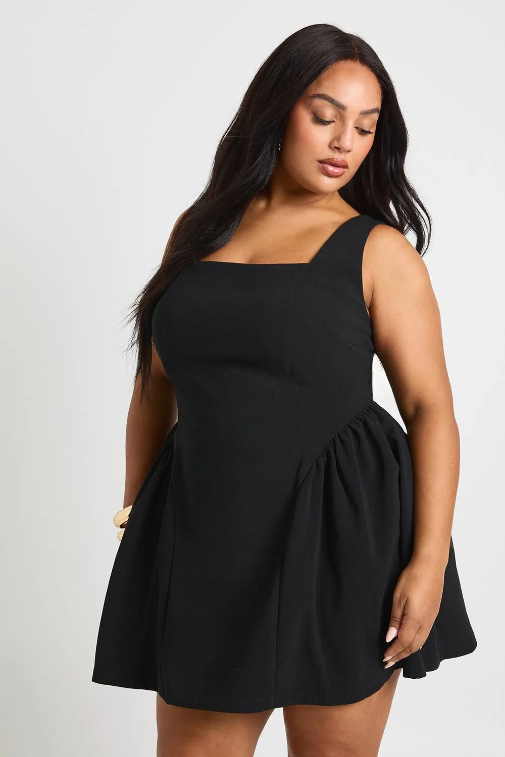 Square Neck Skater Dress by boohoo
