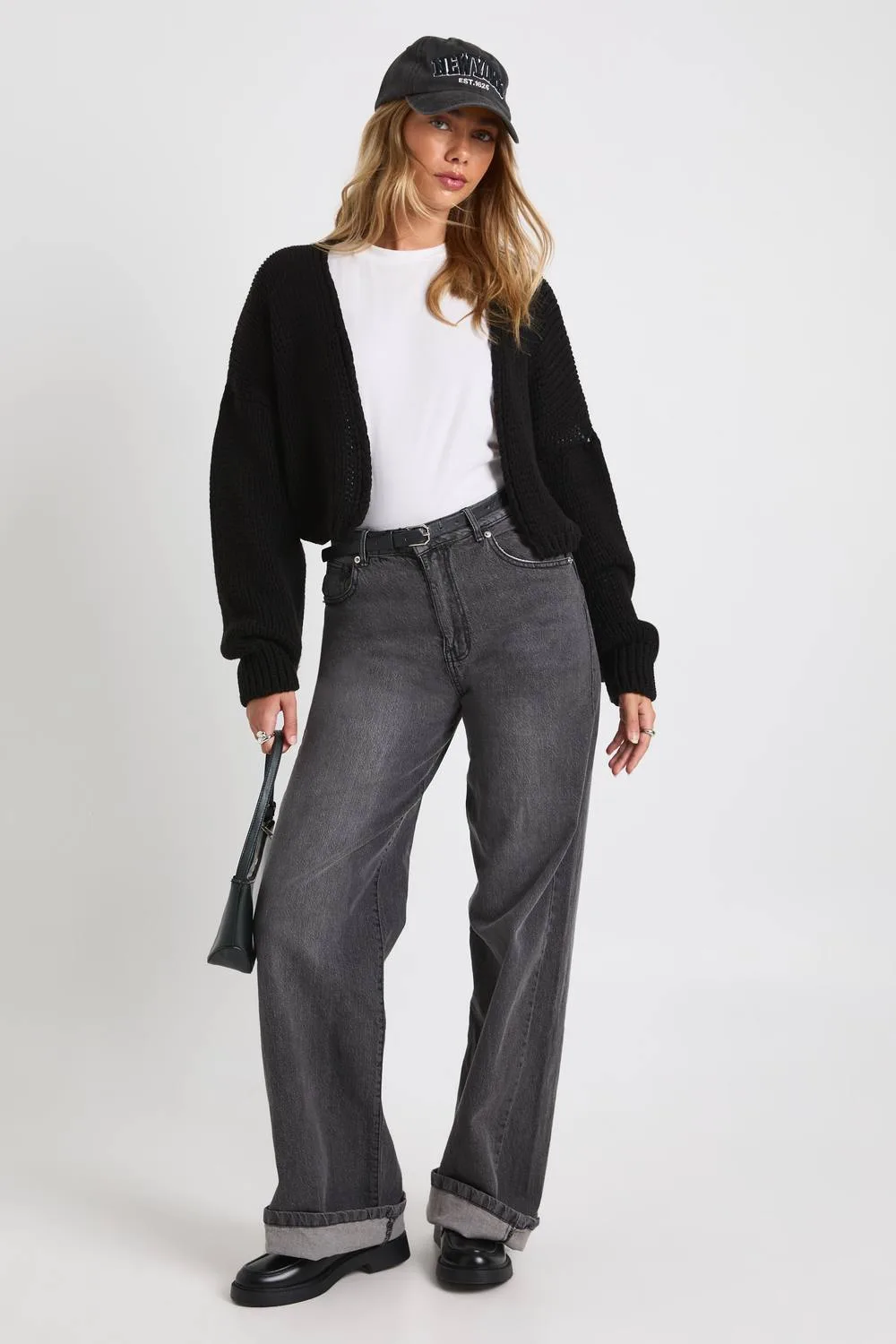 Chunky Knit Short Cardigan by boohoo