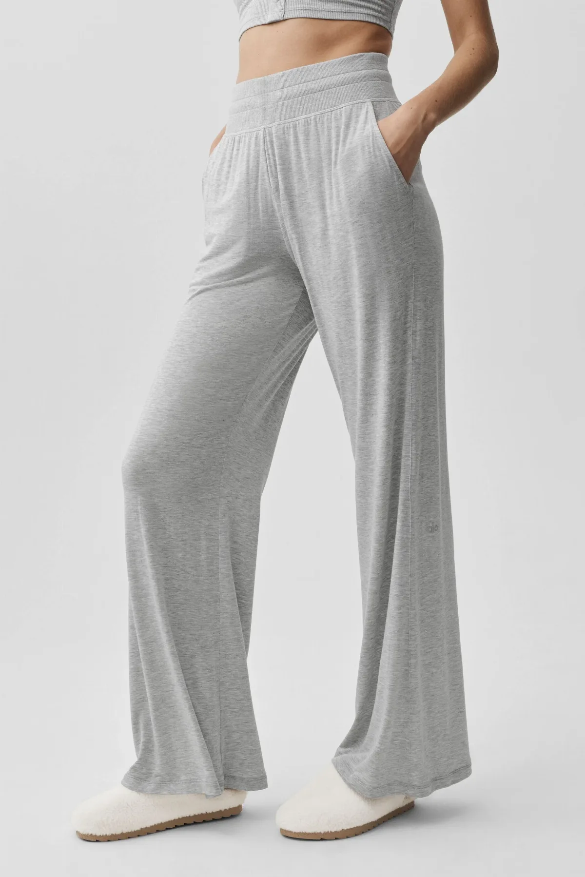 Semi-Sheer Delicate Lounge Flare Pants (long) by ALO