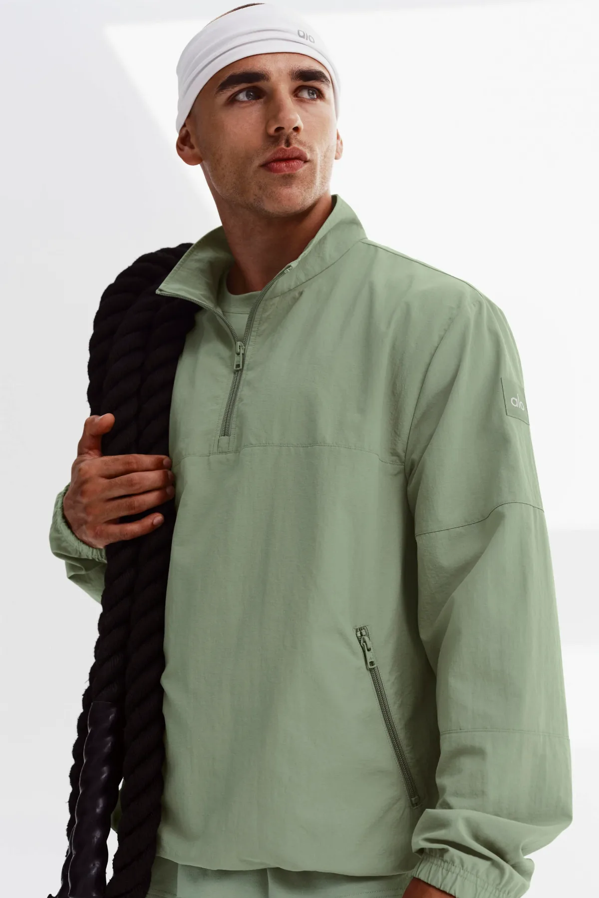 Light Weight Takeaway Track Pullover Top by ALO