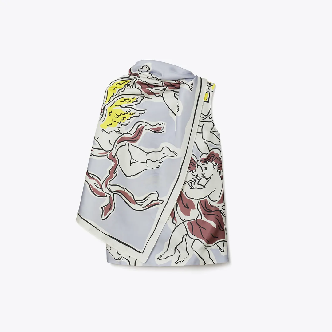 Printed Silk Cape Top by Tory Burch