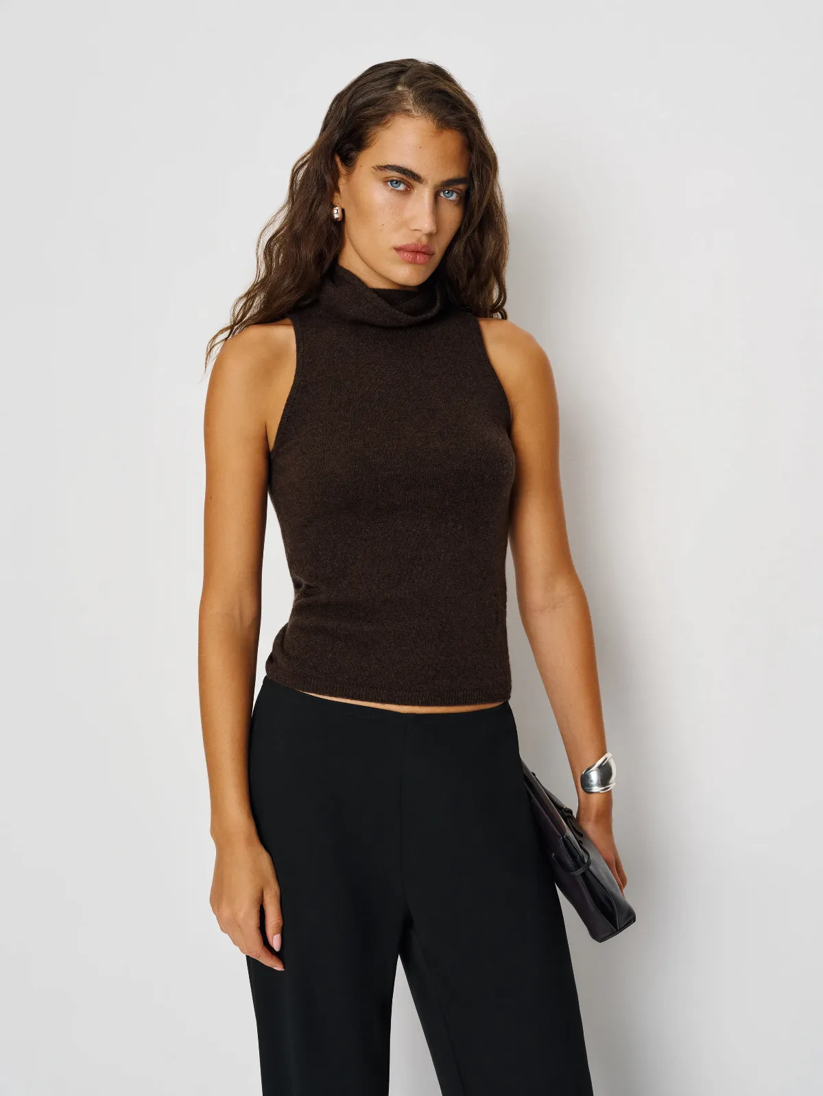 Marcy Cashmere Turtleneck Tank Top by Reformation