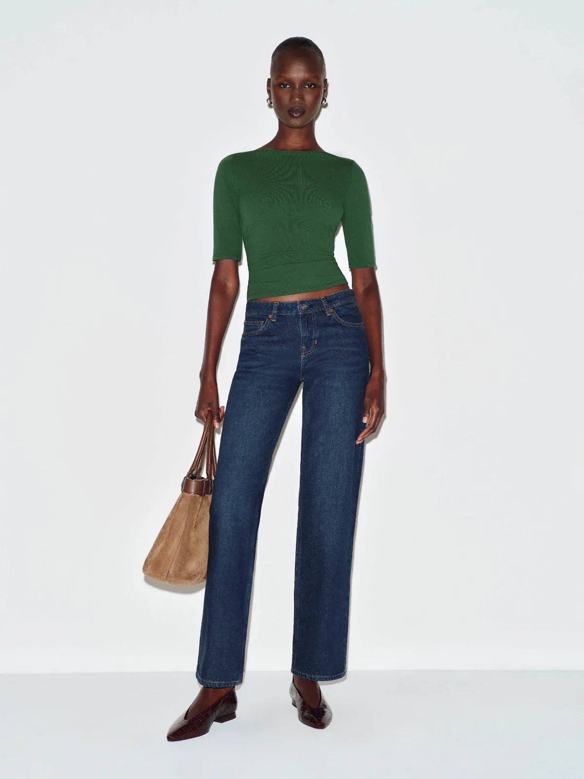 Santino Knit Top Evergreen by Reformation