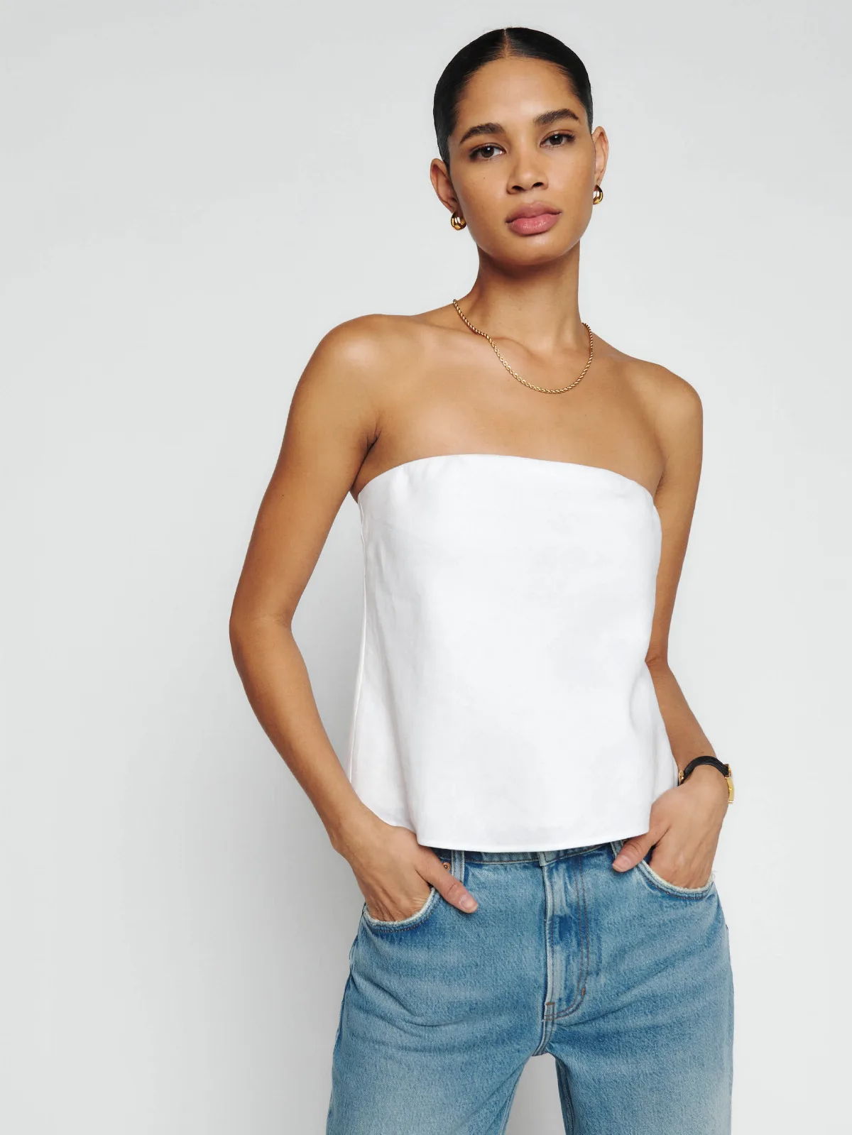Spritz Linen Top by Reformation