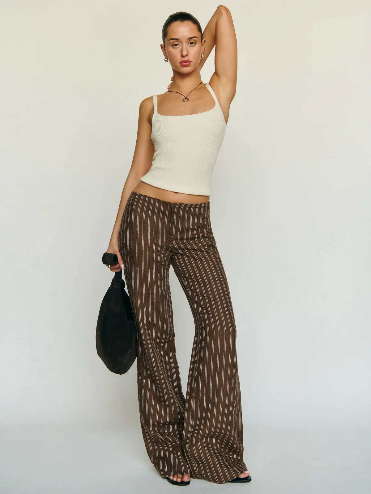Vida Linen Low Rise Pant by Reformation