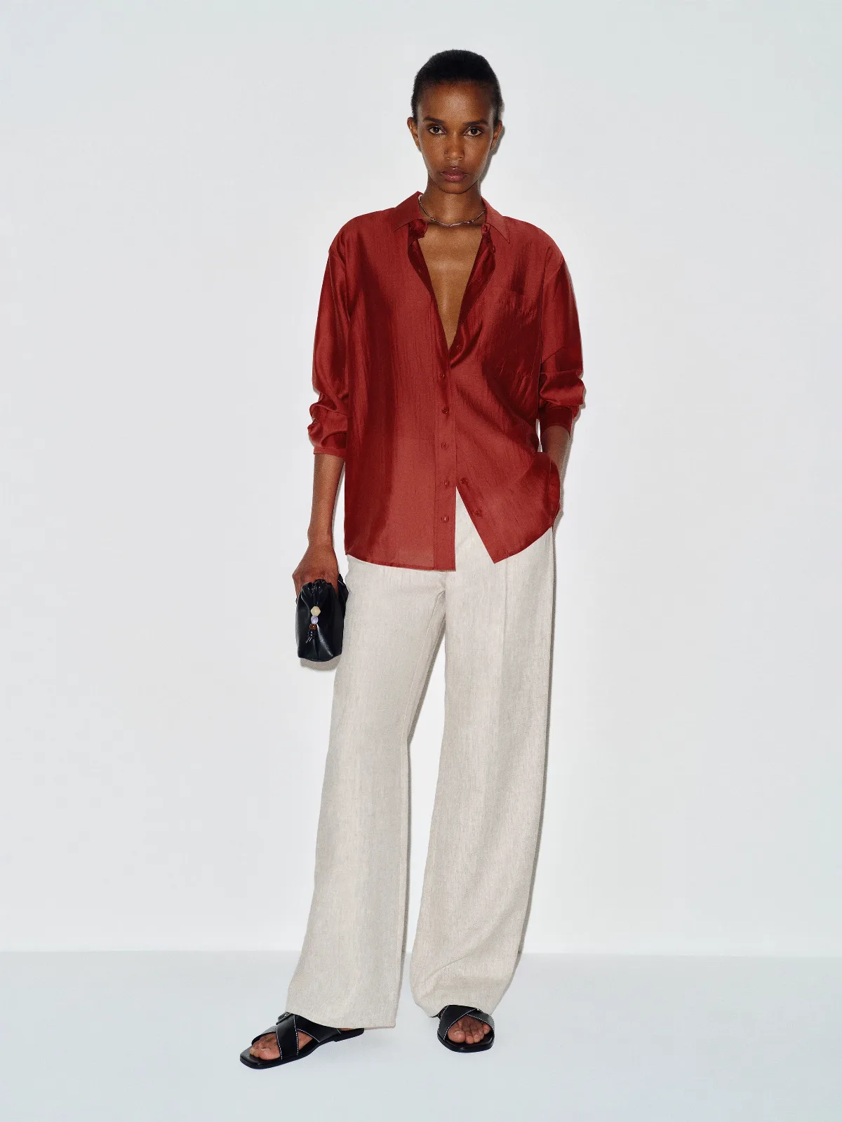 Eli Oversized Shirt Sheer