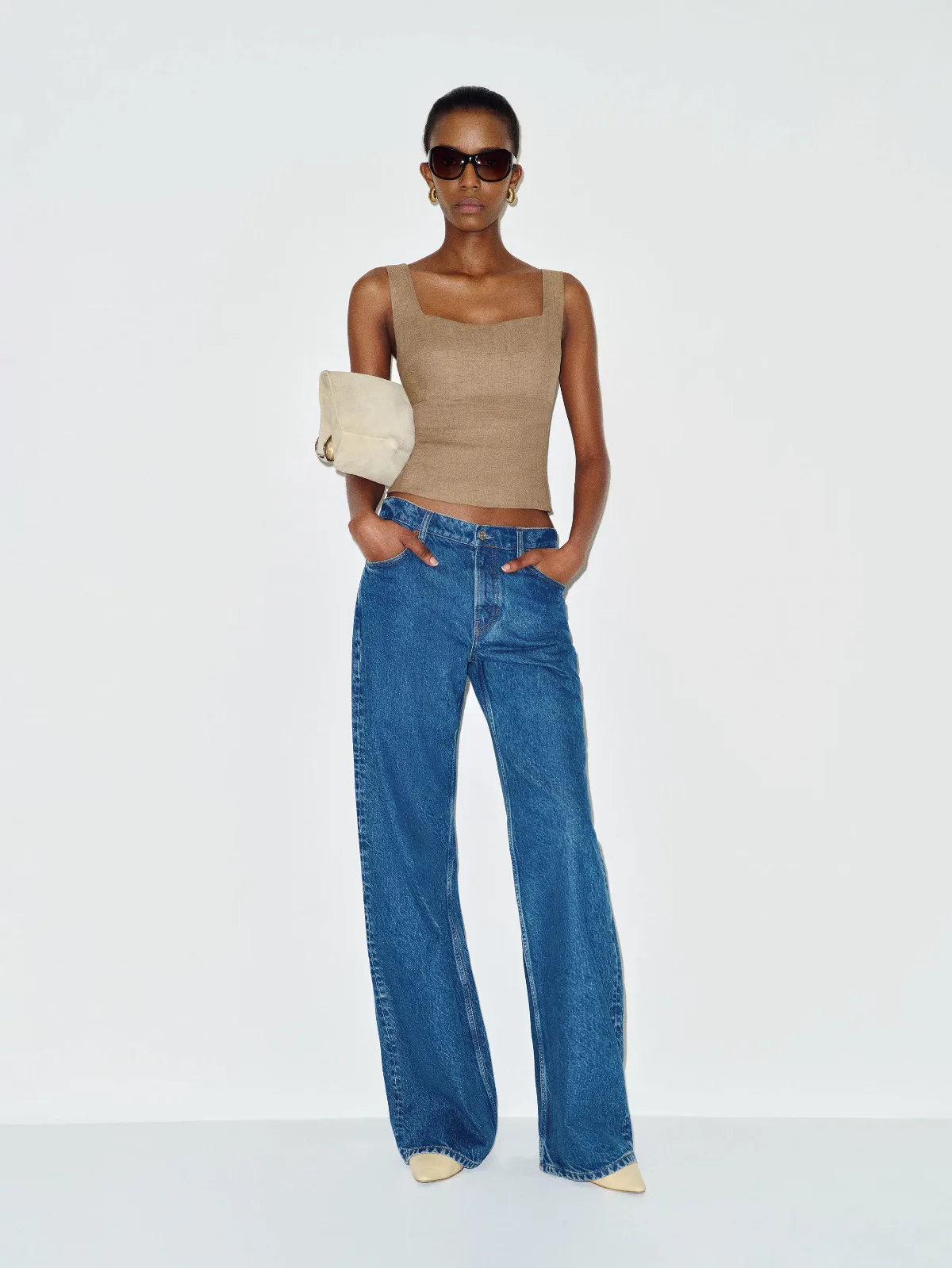 Clarence Linen Top by Reformation